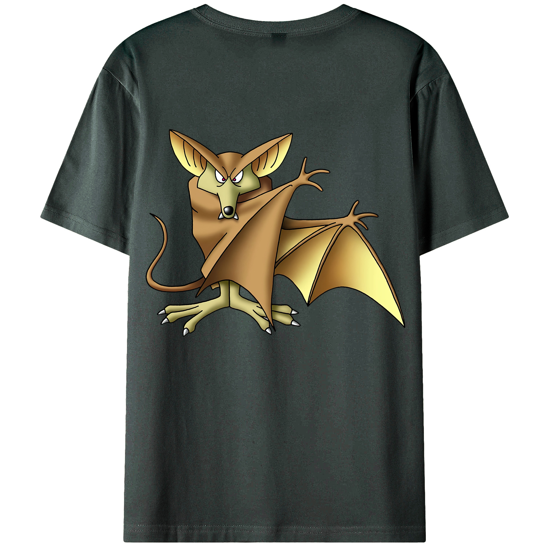 （画像用） ドラゴンクエスト Doragon Kuesuto Dragon Quest 綿100％ メンズ半袖Tシャツ（バックプリント） 通気性